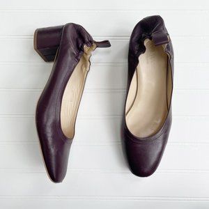 Everlane Italian Leather Day Heel Plum Maroon